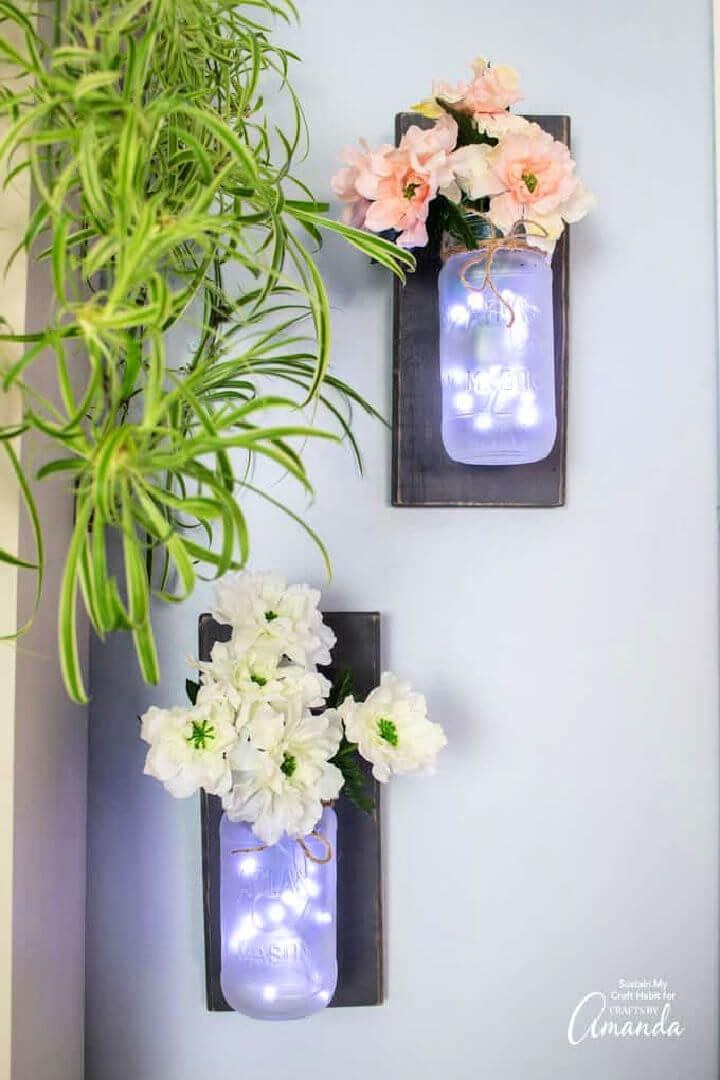 DIY Mason Jar Wall Sconces