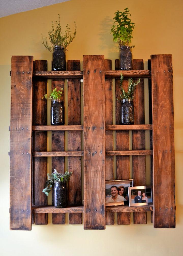 25 Best Pallet Shelves With Step By, Building Shelves Out Of Pallets