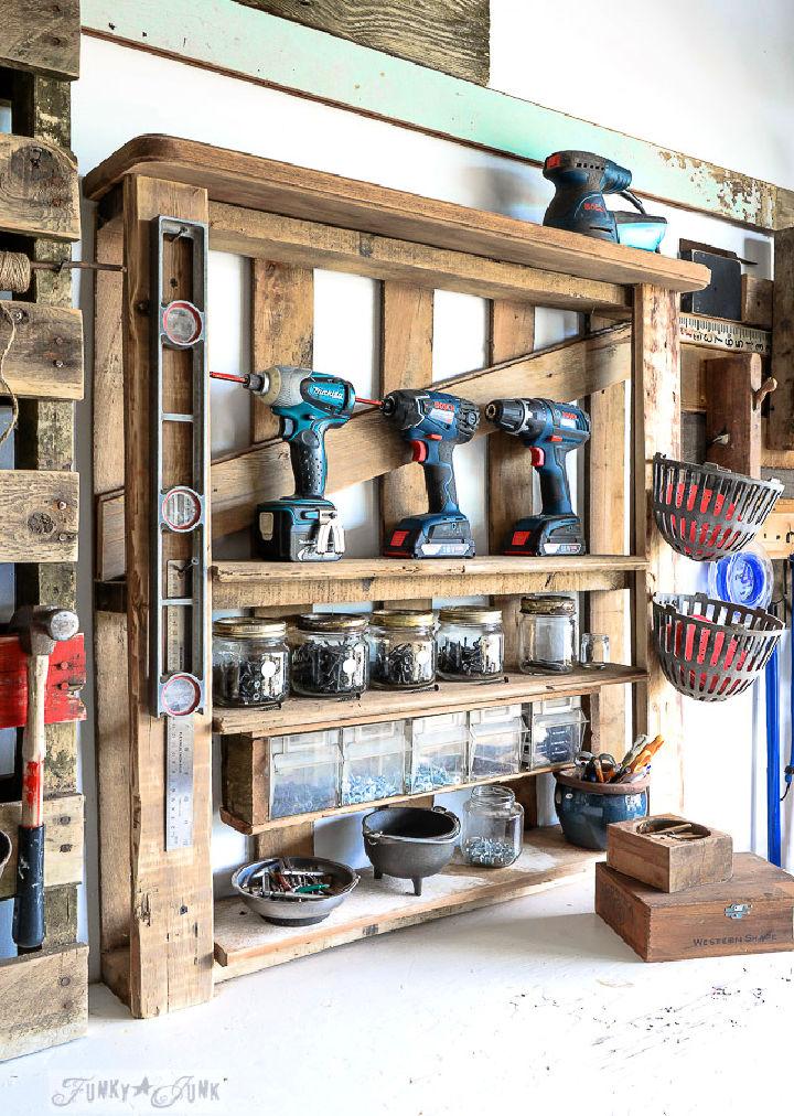 25 Best Pallet Shelves With Step By, How To Build Shelves Out Of Pallets