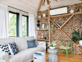 Firewood Accent Wall