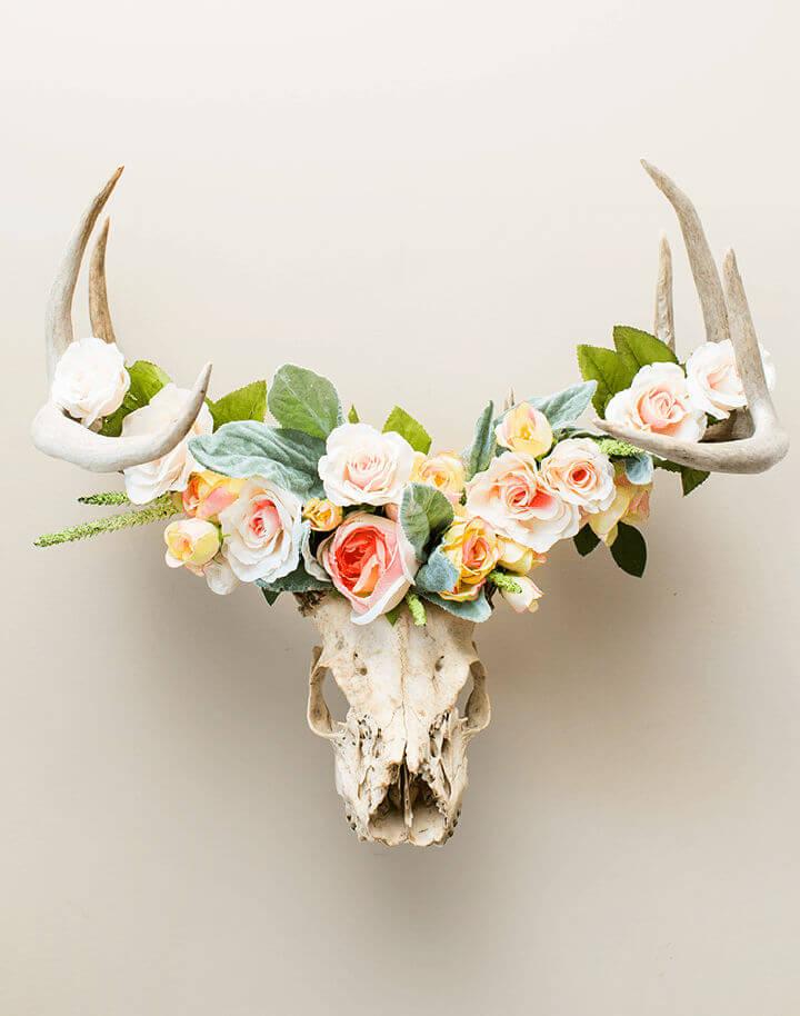 Floral Crowned Deer Head
