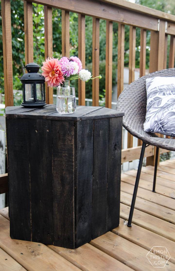 Hexagon Side Table with Pallet