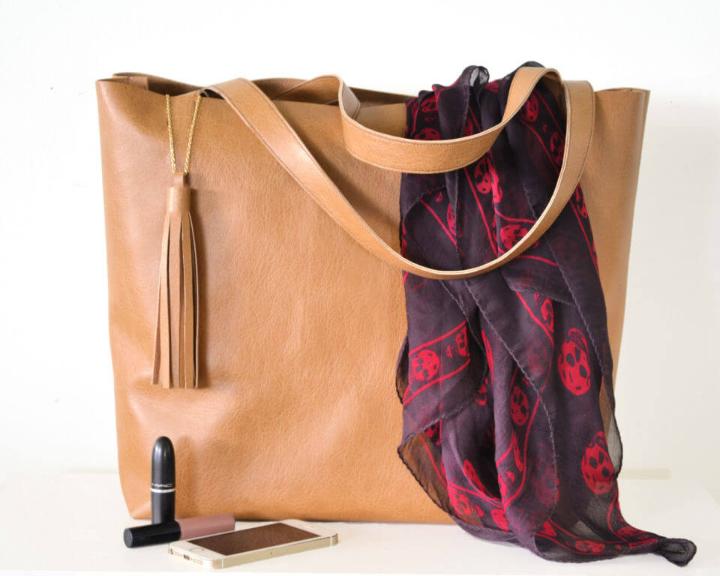 How to Sew Leather Tote