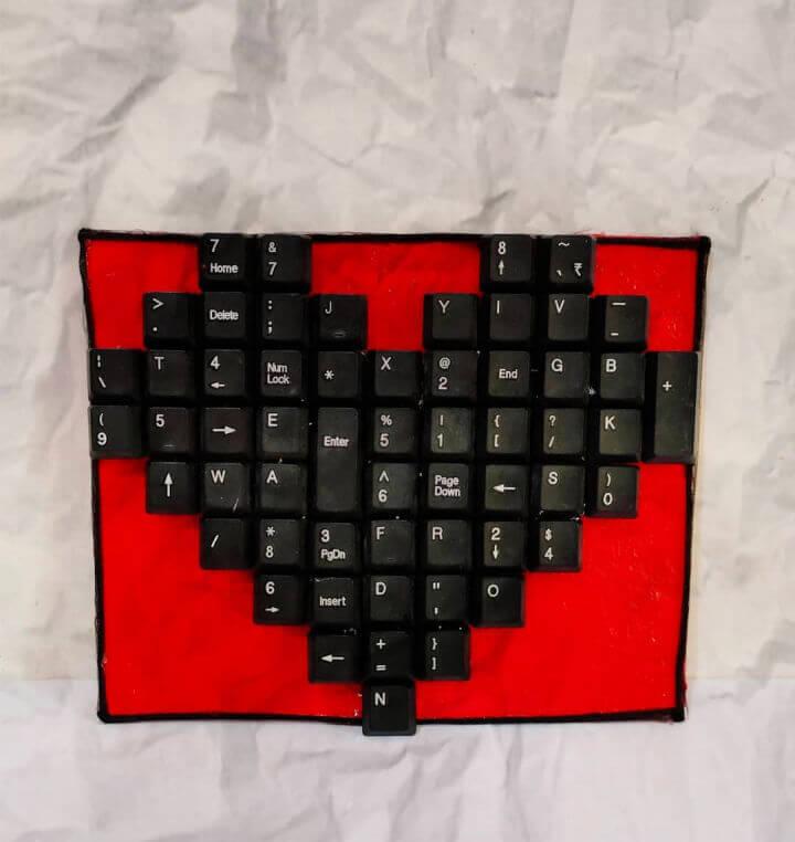 Keyboard Keys Heart Frame