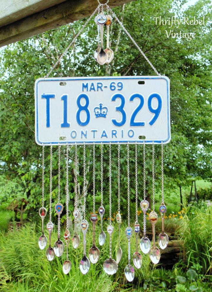 License Plate Wind Chime