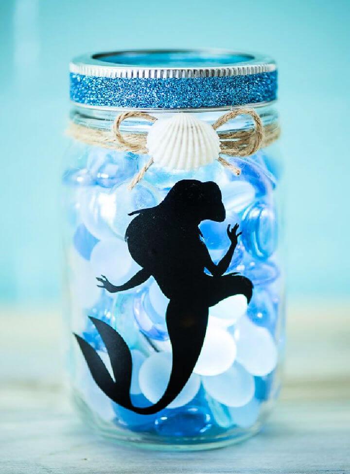 Little Mermaid Mason Jar Light 1