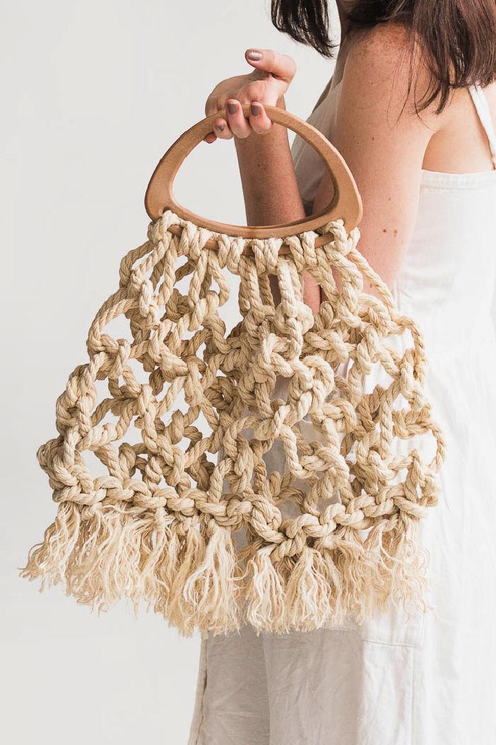 Macrame Tote Bag Using Jute