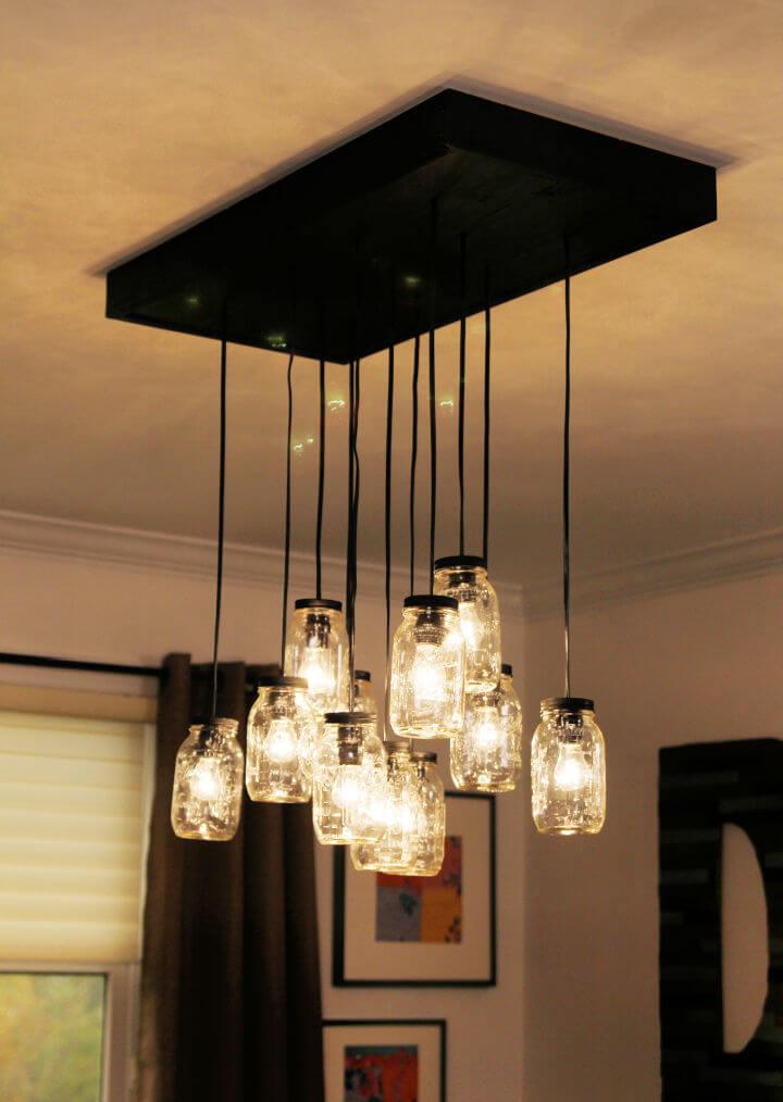 Mason Jar Chandelier