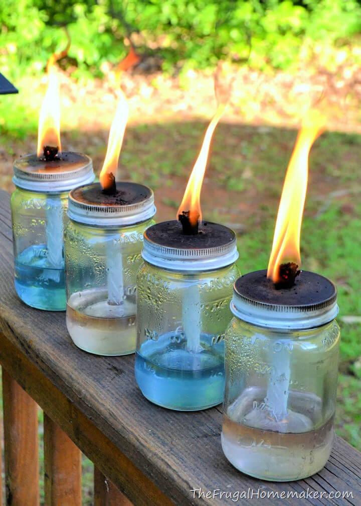 Mason Jar Tiki Torches