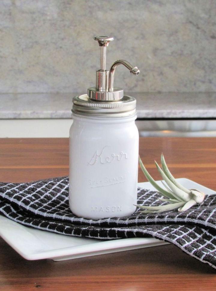 Milk Glass Soap Dispenser