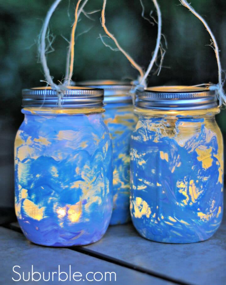 Painted Mason Jar Lanterns 1