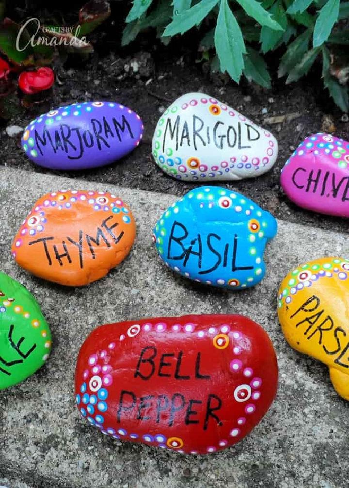 Painted Rock Garden Markers