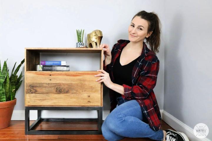 Pallet Wood Nightstand and Side Table