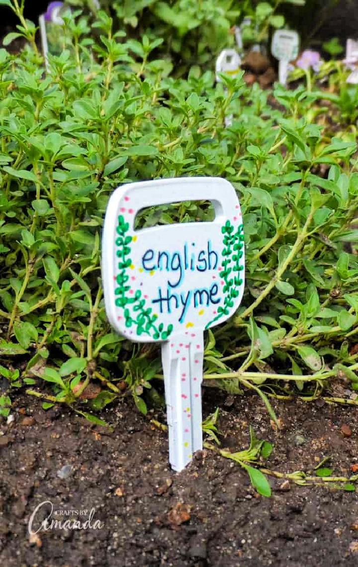 Plant Markers from Recycled Keys