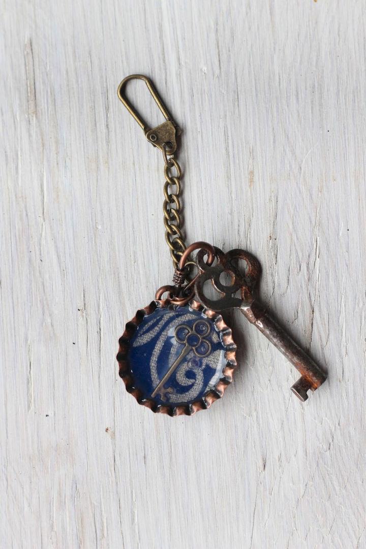 Recycle Bottle Cap Into Keychain