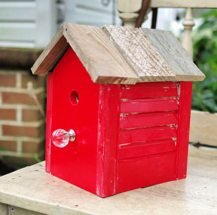 Rustic Birdhouse from Old Shutter