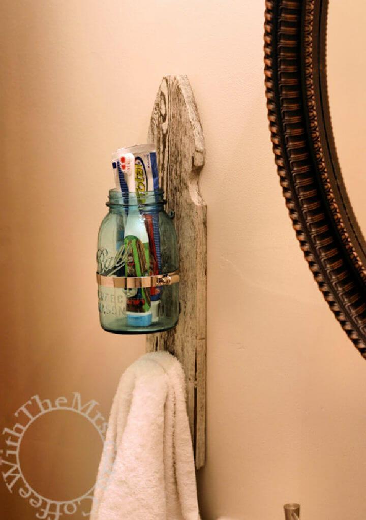 Shabby Chic Toothbrush and Towel Holder