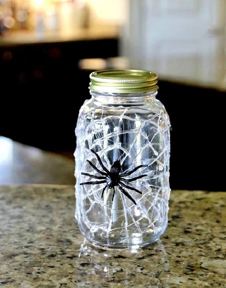 Spider Web Mason Jar