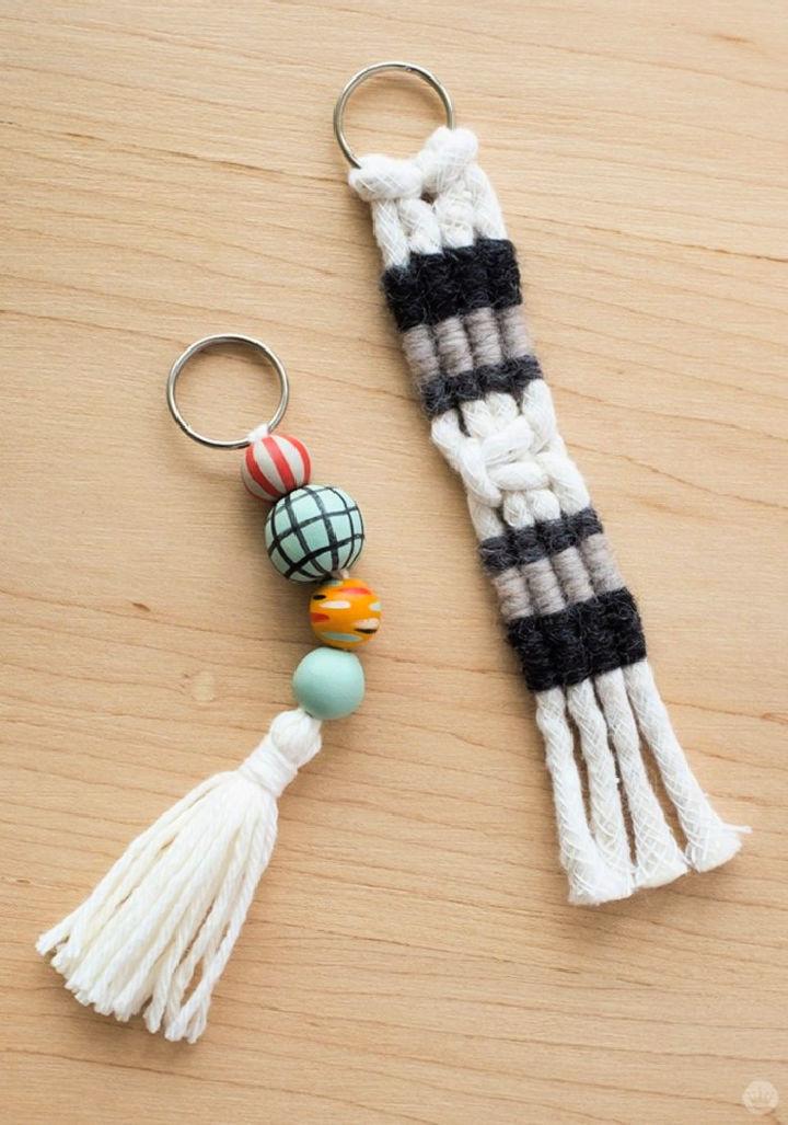 Tassel and Macrame Keychains