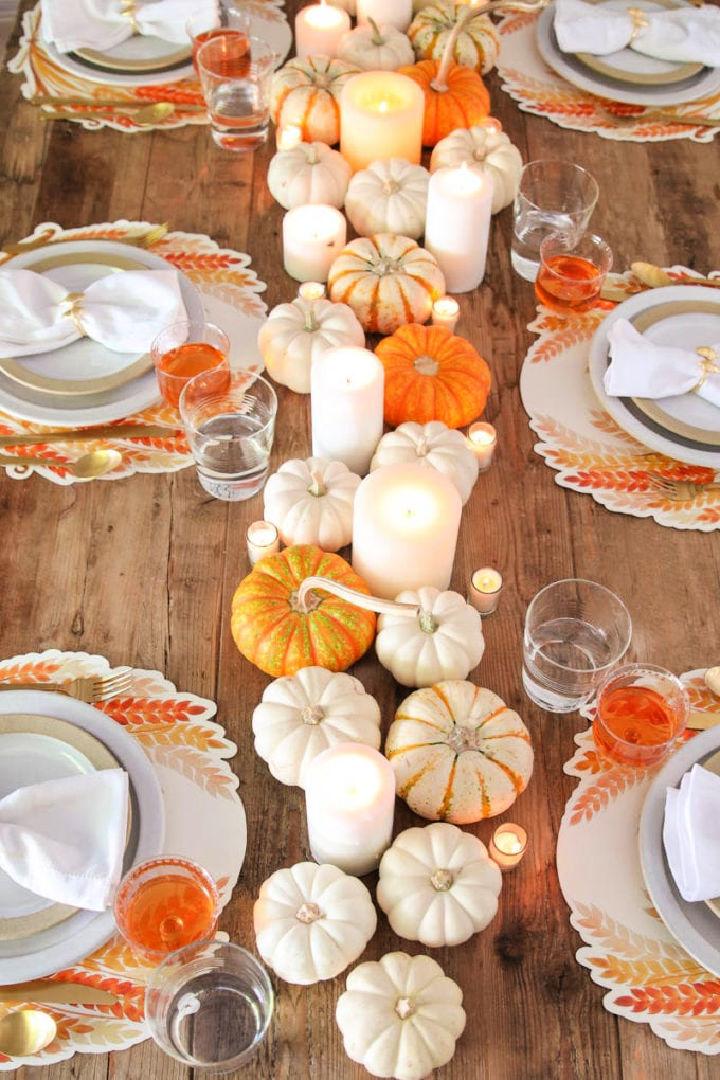 Thanksgiving Centerpiece with Pumpkins