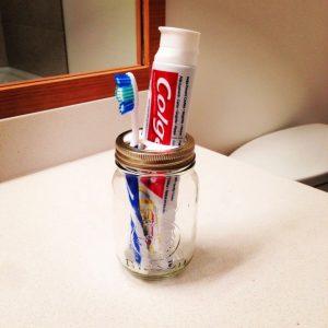 Toothbrush Holder Using Mason Jar