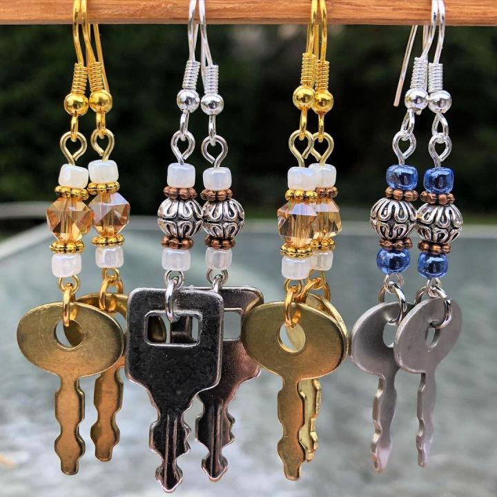 Vintage Key Earrings