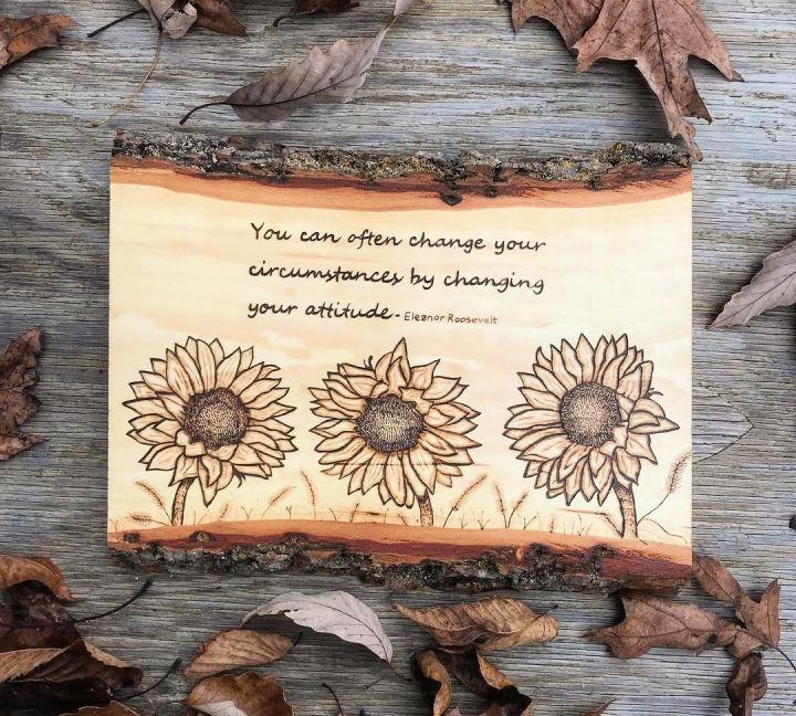 Wooden Kitchen Sunflower Decor