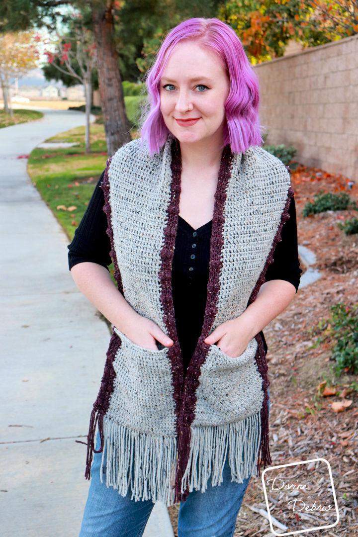 100% Cotton Crochet Scarf Pink Purple Handmade Unique