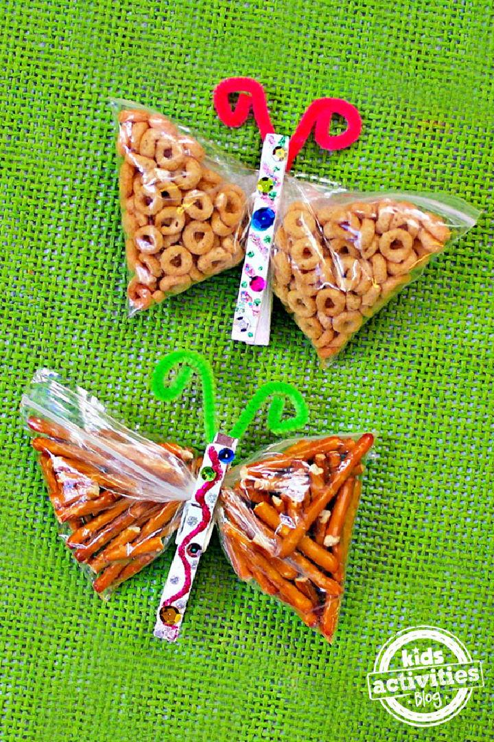 Butterfly Clothespins Snack Bags