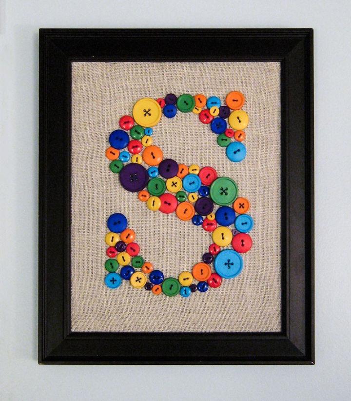 Button Monogram Wall Art