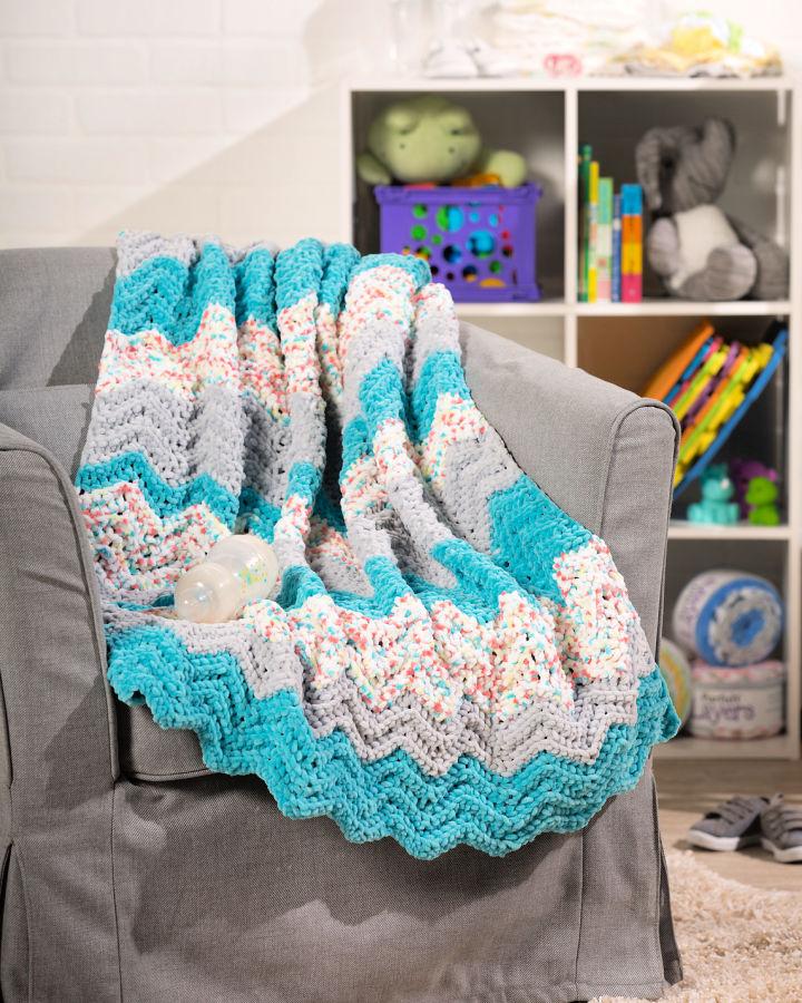 Chevron Crochet Baby Blanket