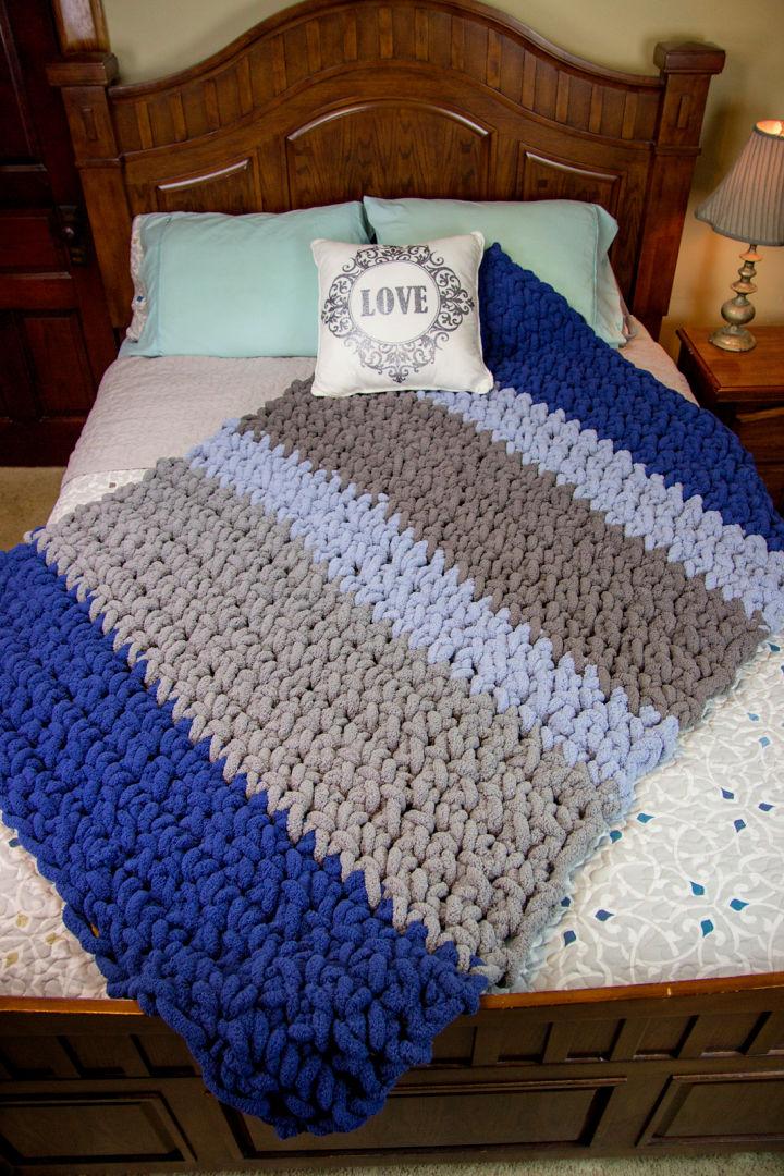 Chunky Hand Crochet Blanket