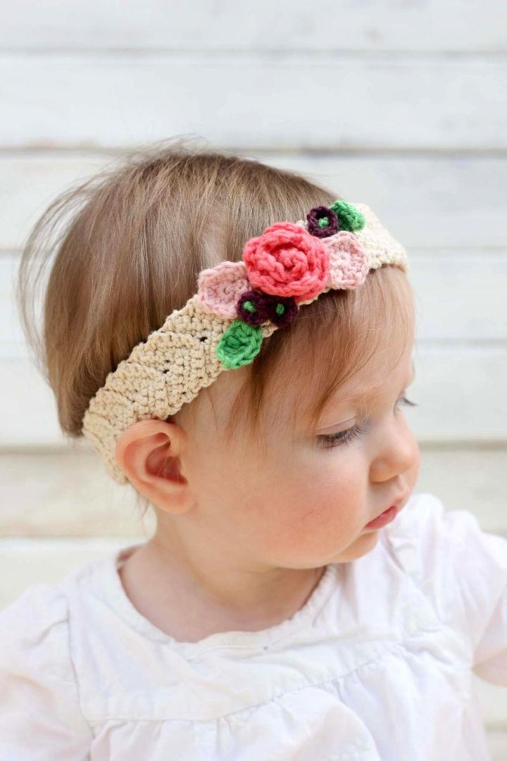 Crochet Flower Baby Headband