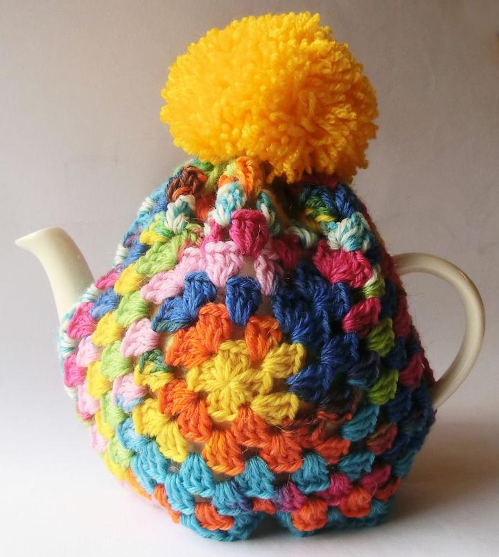 Crochet Granny Square Tea Cozy