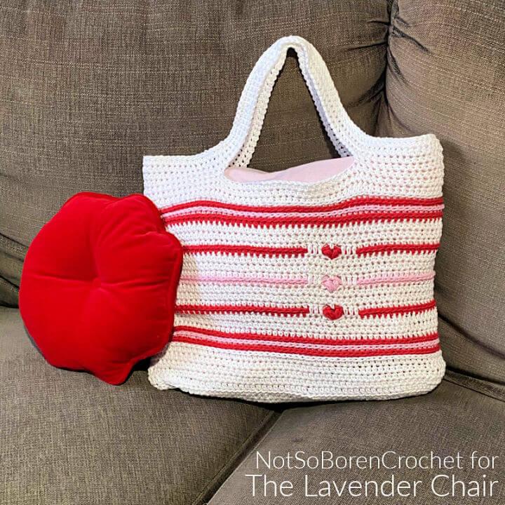 Crochet Love Me Tender Market Tote Bag
