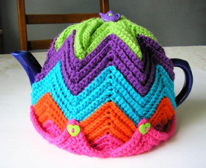 Crochet Ripple Tea Cozy