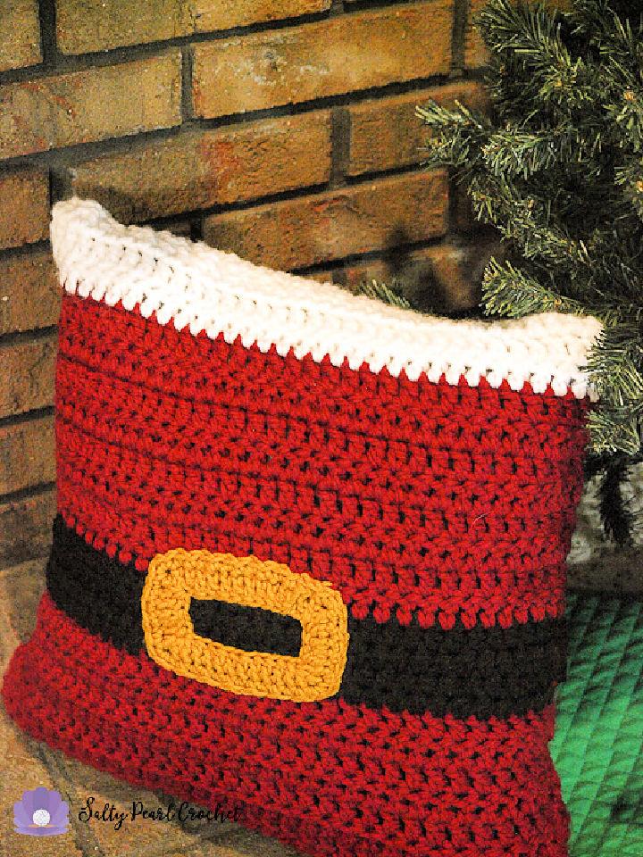 Crochet Santa Pillow Sham