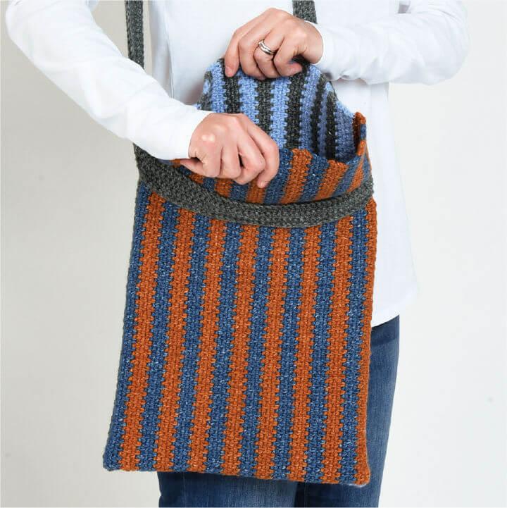 Crochet Slouchy Jean Tote Bag