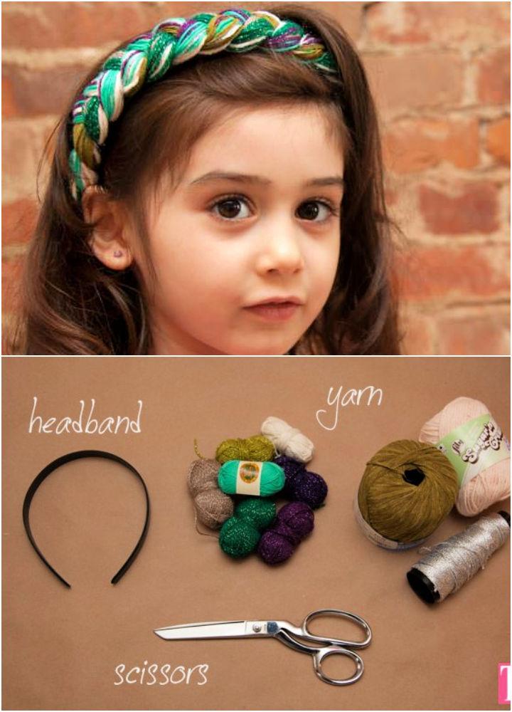 DIY Braided Yarn Headband