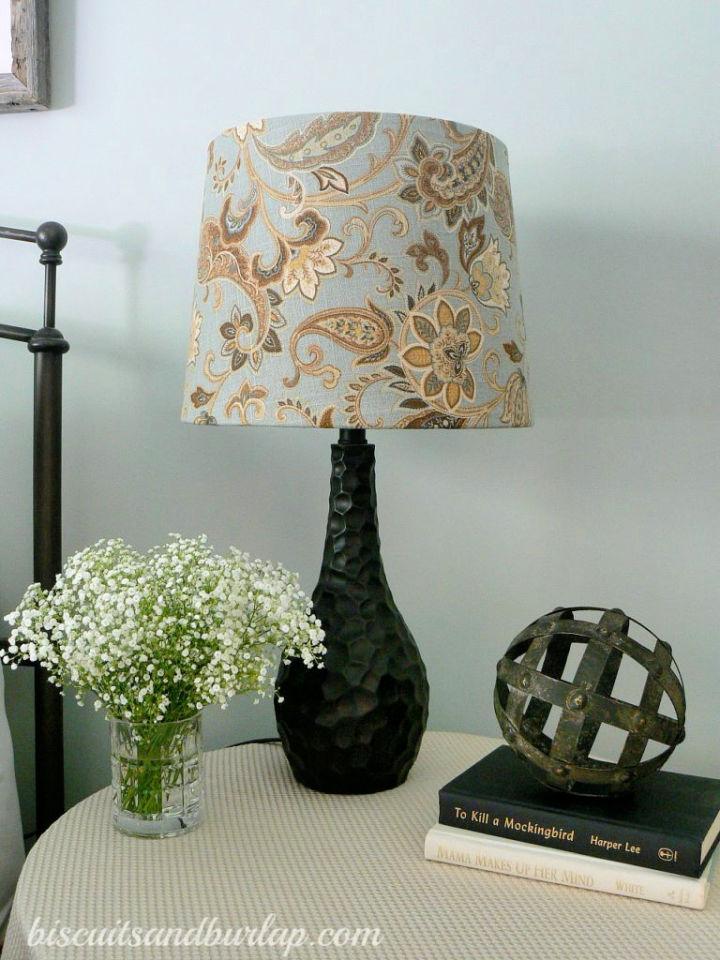 DIY Fabric Covered Lampshade