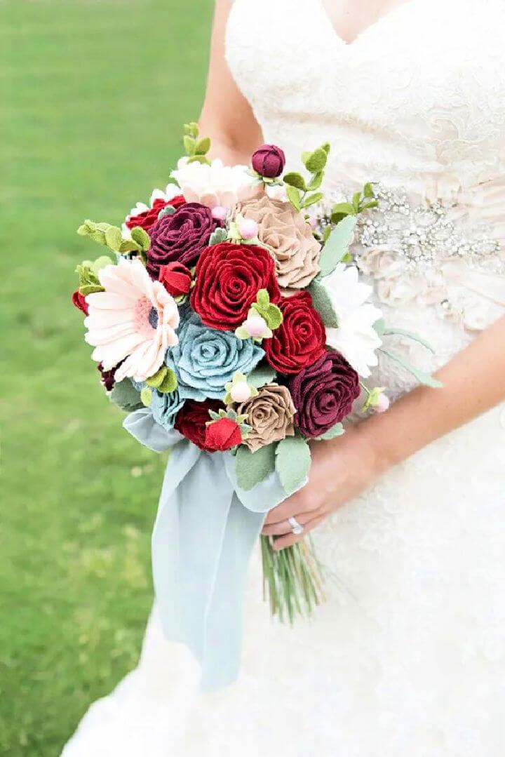 DIY Felt Wedding Bouquet