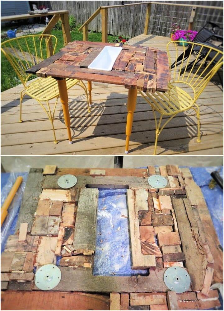 DIY Pallet Wood Dining Table