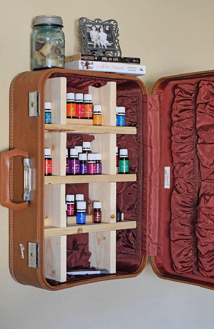 DIY Vintage Suitcase Cabinet