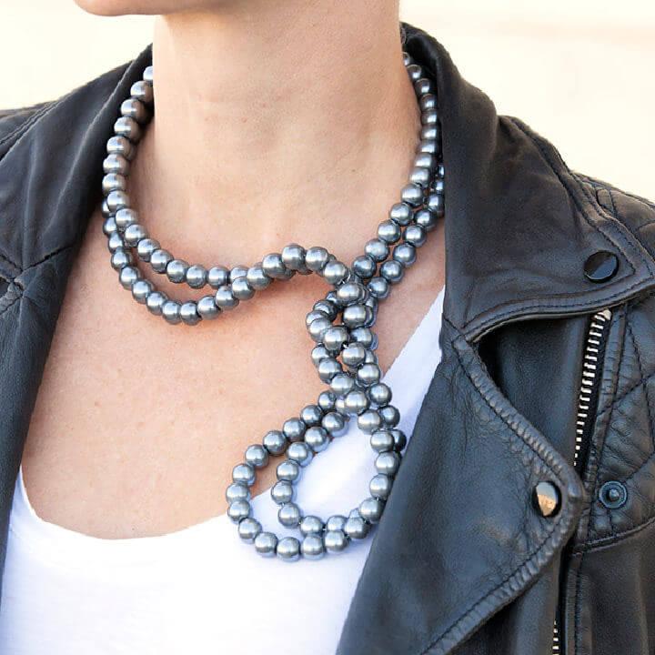 DIY Wired Pearl Necklace