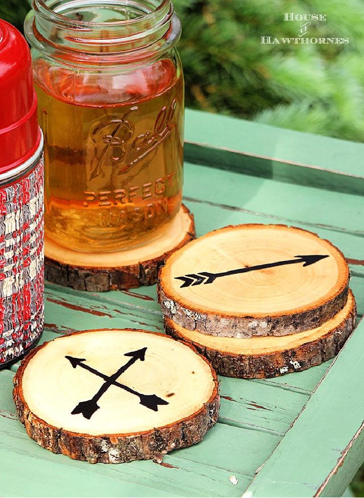 DIY Wood Slice Coasters
