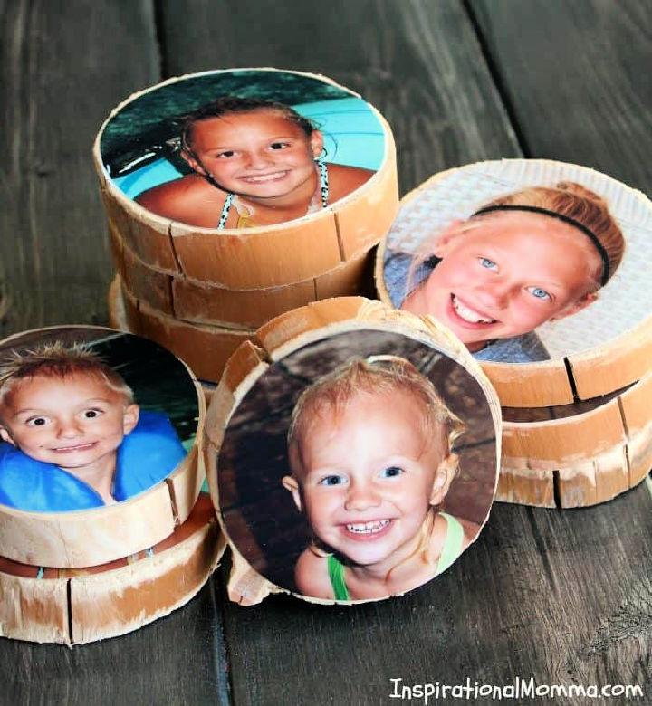 DIY Wooden Photo Coasters