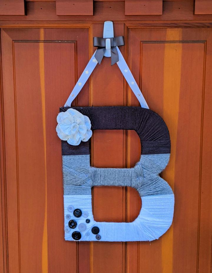 DIY Yarn Wrapped Letter