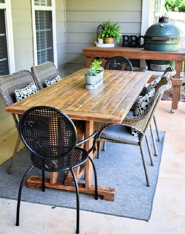 Farmhouse Outdoor Patio Table
