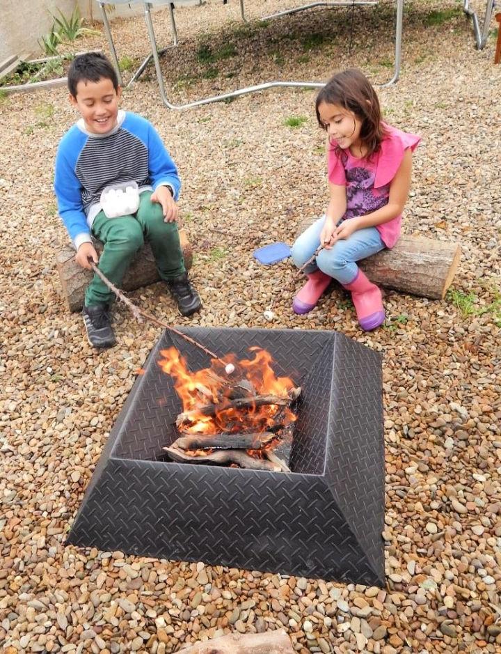 Fire Pit from Half a Sheet of Steel