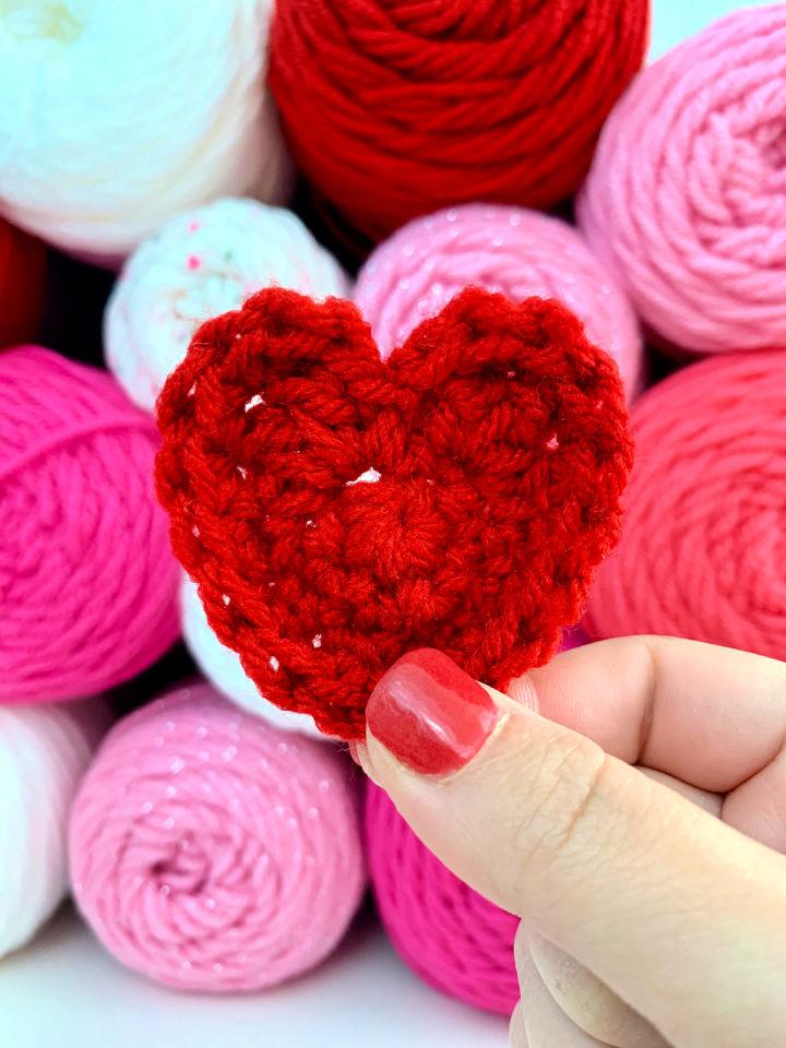 Free Crochet Heart Applique Pattern